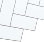 vidaXL Πλακάκι ψαροκόκαλο 50 pcs Λευκό Γκρι 30 x 30 cm