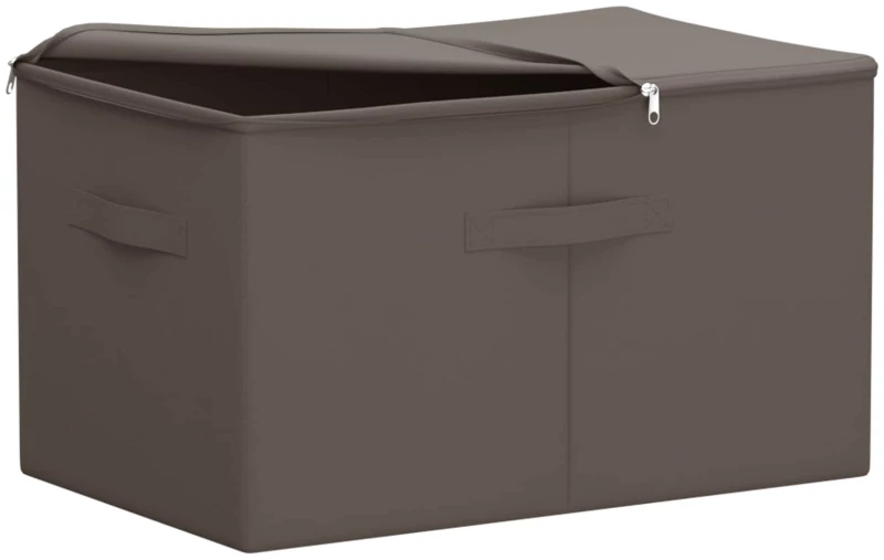 vidaXL Κουτί αποθήκευσης 24 pcs Γκρι 55 x 35 x 32 εκ. Ύφασμα