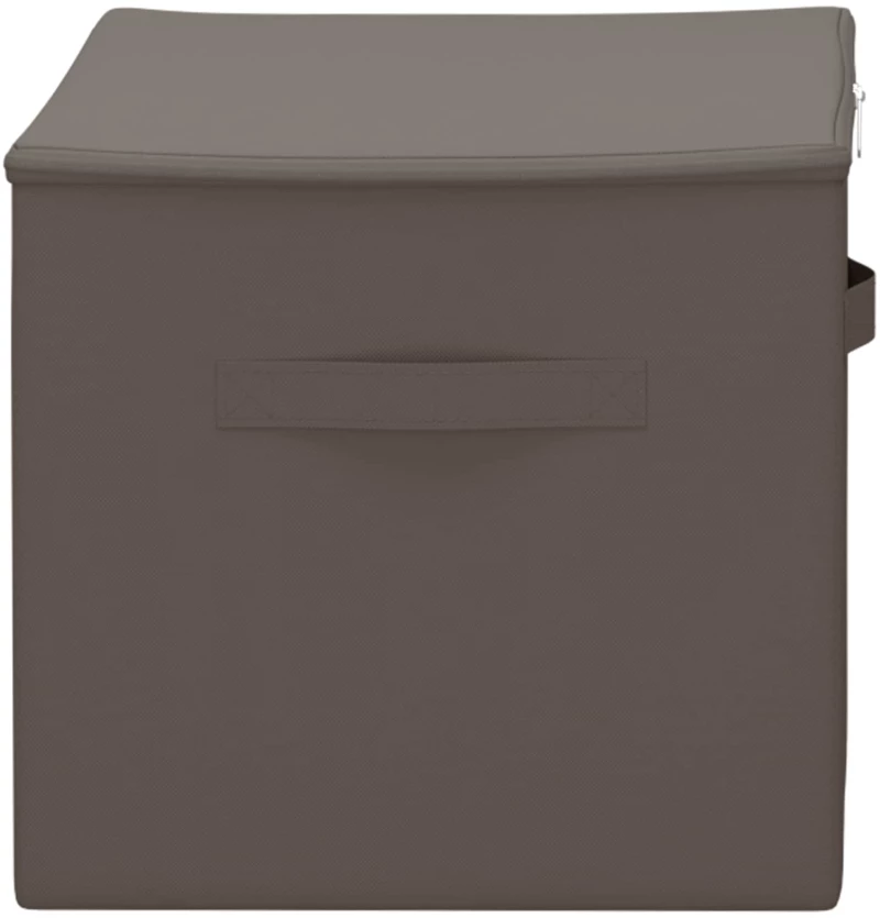 vidaXL Κουτί αποθήκευσης 24 pcs Γκρι 55 x 35 x 32 εκ. Ύφασμα
