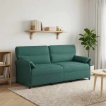vidaXL Καναπές 100% πολυέστερ μεταλλικό πλαίσιο MDF, Κόντρα πλακέ