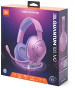 JBL Quantum 100M2 Ενσύρματο ακουστικό gaming ακουστικών με μικρόφωνο, μωβ EU