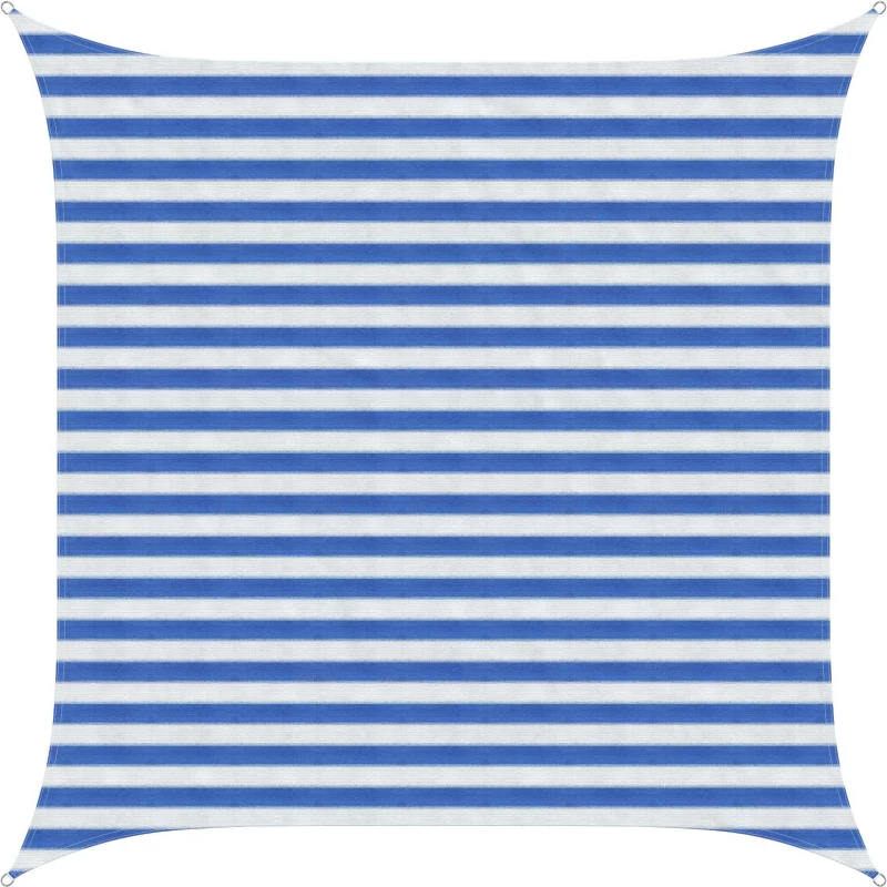 vidaXL Ικανότητα Σκίασης Μπλε και άσπρο 2,5 x 2,5 m HDPE