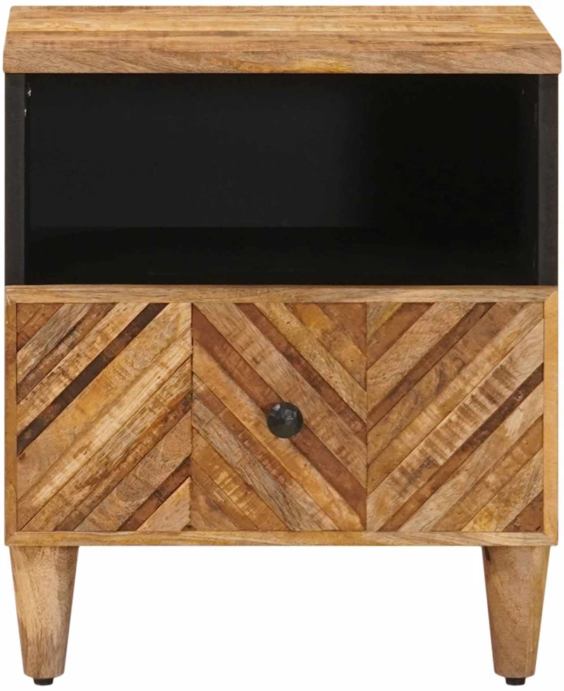 vidaXL Κομοδίνο 2 pcs Καφέ 50 x 33 x 60 εκ Στερεό ξύλο μάνγκο