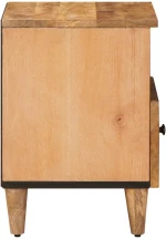 vidaXL Κομοδίνο 2 pcs Καφέ 50 x 33 x 60 εκ Στερεό ξύλο μάνγκο