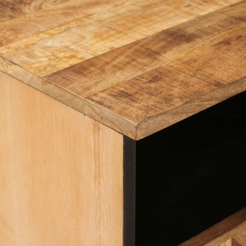 vidaXL Κομοδίνο 2 pcs Καφέ 50 x 33 x 60 εκ Στερεό ξύλο μάνγκο