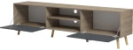 Έπιπλο τηλεόρασης Gorna pakoworld sonoma-ανθρακί 180x35x48.6εκ