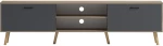 Έπιπλο τηλεόρασης Gorna pakoworld sonoma-ανθρακί 180x35x48.6εκ