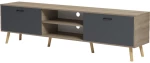Έπιπλο τηλεόρασης Gorna pakoworld sonoma-ανθρακί 180x35x48.6εκ