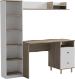 Σύνθεση γραφείου Kontor pakoworld sonoma-λευκό 160x50x158,2εκ