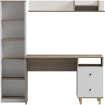 Σύνθεση γραφείου Kontor pakoworld sonoma-λευκό 160x50x158,2εκ