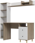 Σύνθεση γραφείου Kontor pakoworld sonoma-λευκό 160x50x158,2εκ