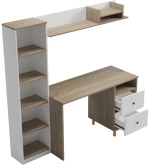 Σύνθεση γραφείου Kontor pakoworld sonoma-λευκό 160x50x158,2εκ