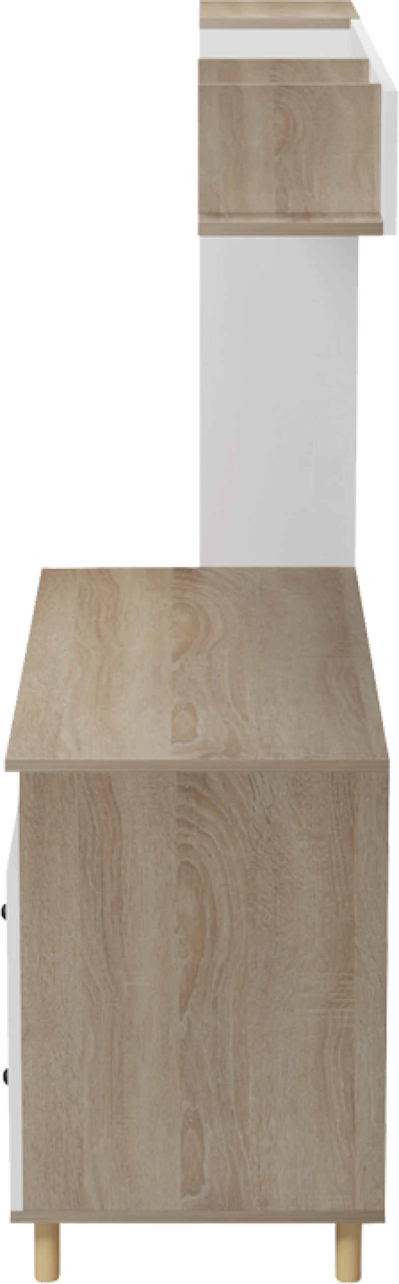 Σύνθεση γραφείου Kontor pakoworld sonoma-λευκό 160x50x158,2εκ