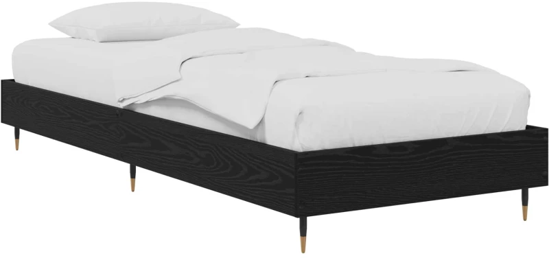 vidaXL Σκελετός Κρεβατιού Μαύρη Δρυς 80 x 200 cm Επεξεργασμένο Ξύλο