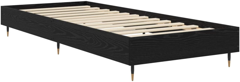 vidaXL Σκελετός Κρεβατιού Μαύρη Δρυς 80 x 200 cm Επεξεργασμένο Ξύλο