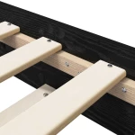 vidaXL Σκελετός Κρεβατιού Μαύρη Δρυς 80 x 200 cm Επεξεργασμένο Ξύλο