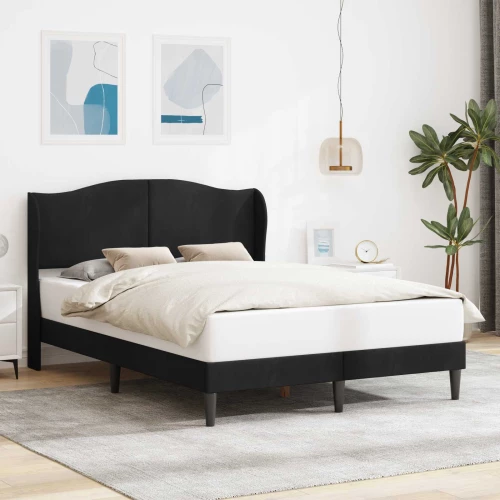 vidaXL Σκελετός Κρεβατιού με κεφαλάρι Μαύρο 120 x 200 cm Βελούδο