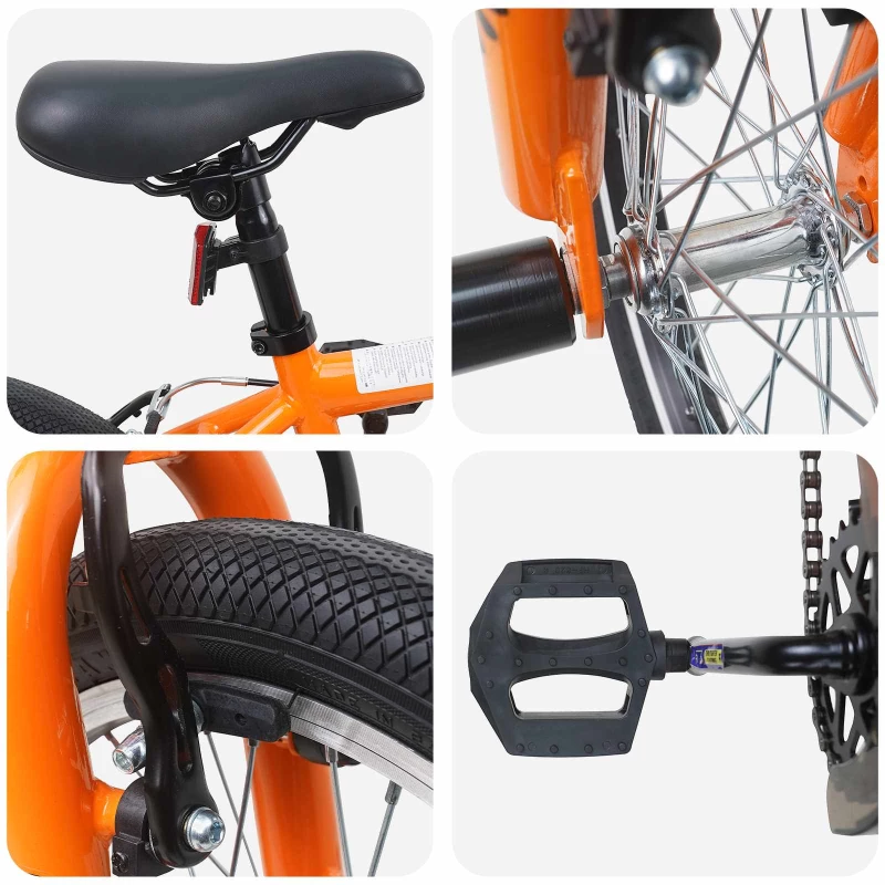 vidaXL BMX Ποδήλατο 18 ίντσες για 7-10 ετών Πορτοκαλί