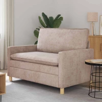 vidaXL Καναπές Μπεζ 126 x 81 x 87,5 εκ Πολυεστέρας