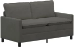 vidaXL Καναπές Σκούρο Γκρι 156 x 81 x 87,5 εκ Ύφασμα