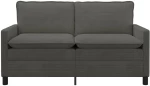 vidaXL Καναπές Σκούρο Γκρι 156 x 81 x 87,5 εκ Ύφασμα