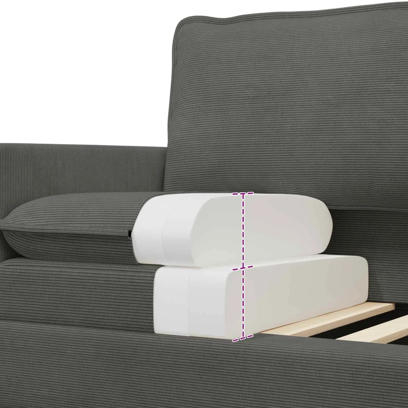 vidaXL Καναπές Σκούρο Γκρι 156 x 81 x 87,5 εκ Ύφασμα