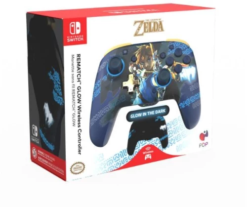 PDP Rematch Wireless Controller for Nintendo Switch - Link Hero Glow in the Dark