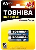 Toshiba High Power Αλκαλικές Μπαταρίες AA 1.5V 2τμχ (LR6GCP BP-2)