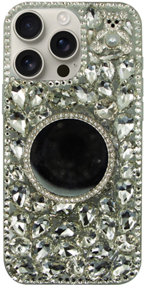 Vivid Diamond Case with Mirror Apple iPhone 16 Pro Max Silver