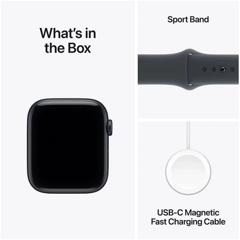 Apple Watch SE 3 GPS 44mm Midnight Aluminium Case with Midnight Sport Band - S/M