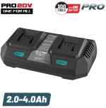 BORMANN PRO BBP2005 ΦΟΡΤΙΣΤΗΣ ΔΙΠΛΗΣ ΜΠΑΤΑΡΙΑΣ 20V,Li-Ion 2x4.0mAh 3A (036425)
