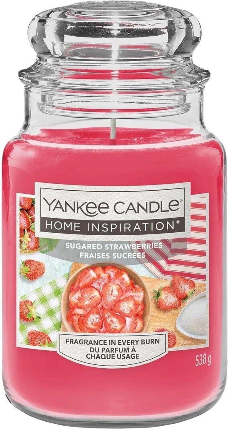 Yankee Candle Home Inspiration Sugared Strawberries Αρωματικό Κερί 538g