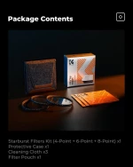 K&F Concept 67mm Star Filters 3pcs Set 4/6/8 Points (SKU.2132V1)