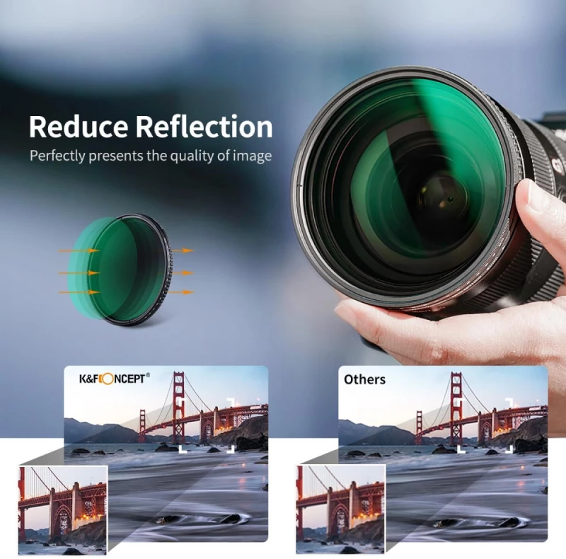 K&F Concept 77mm Variable ND3-ND1000 Filter