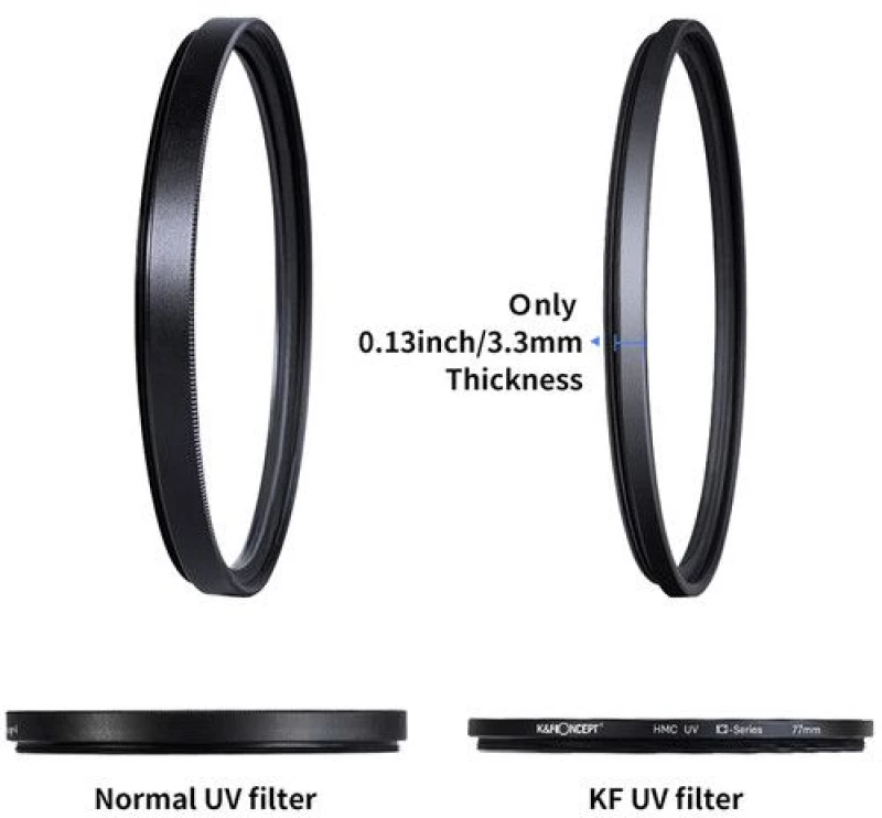 K&F Concept 58mm Blue Multi-Coated UV Slim Filter