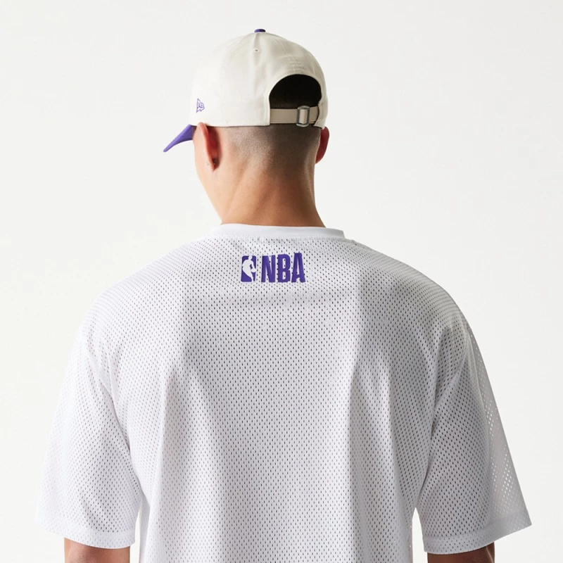 NEW ERA NBA GRPHC MESH TEE LOSLAK WHI 60771594 NEW ERA Λευκό