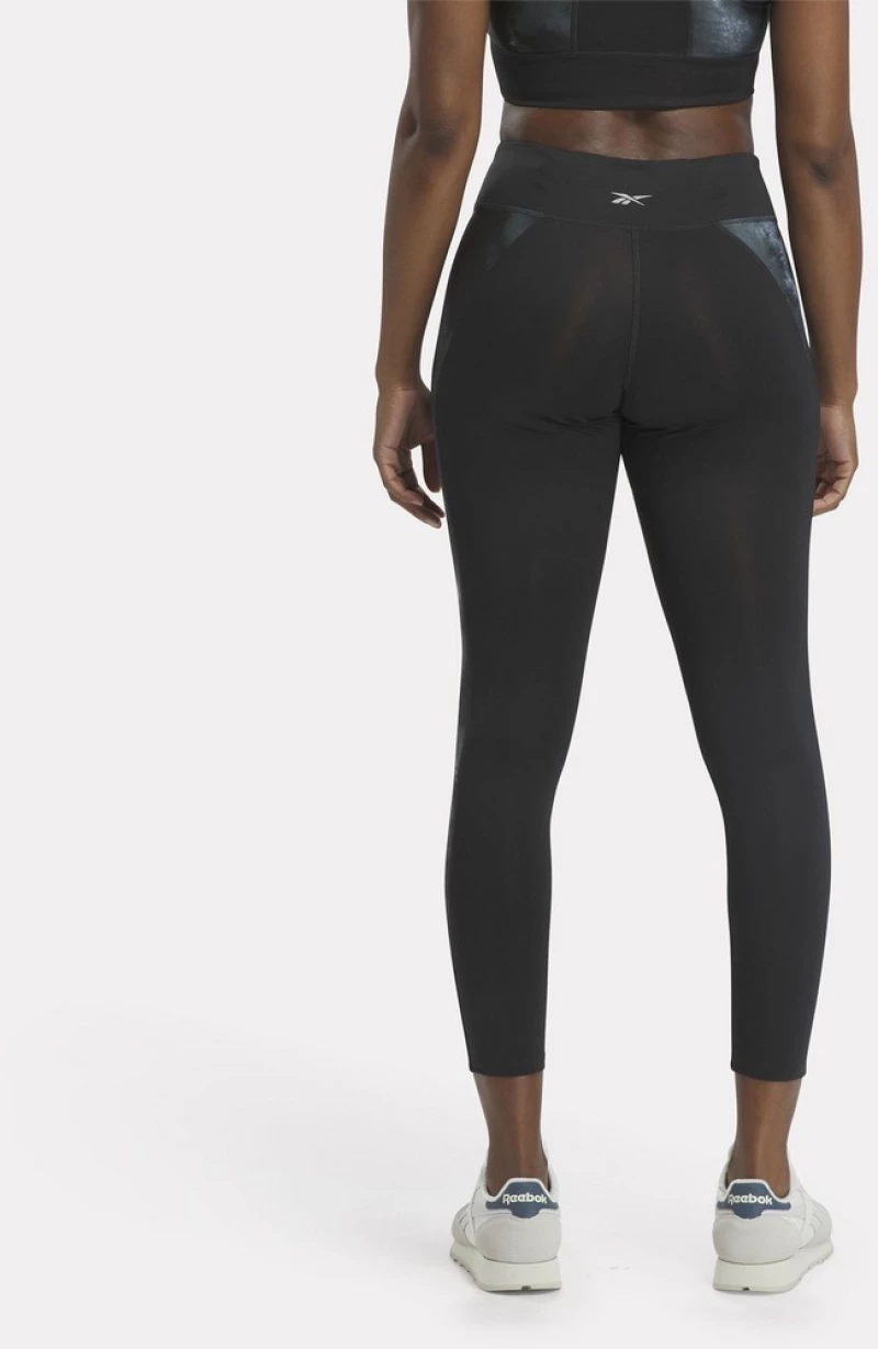 REEBOK Running AOP Tight Κολάν Γυναικείο 100034899 REEBOK Μαύρο