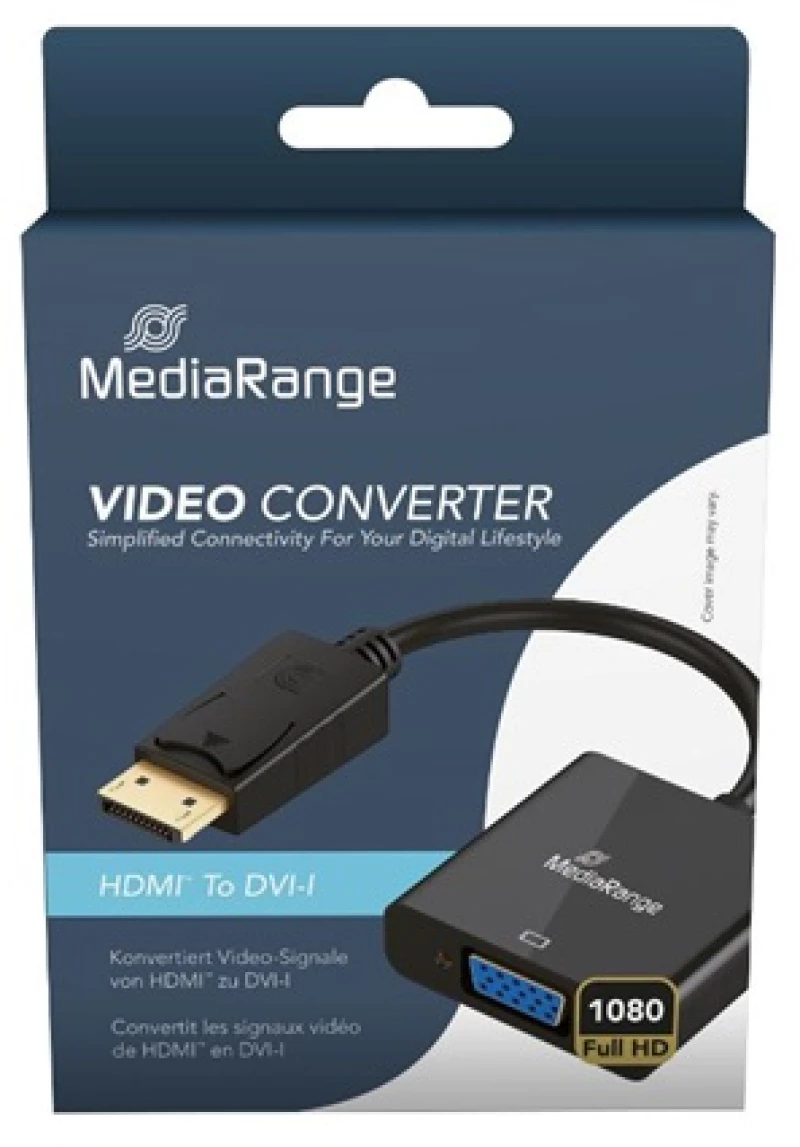 MediaRange HDMI to DVI-I Video Converter, 20cm, Black (MRCS228)