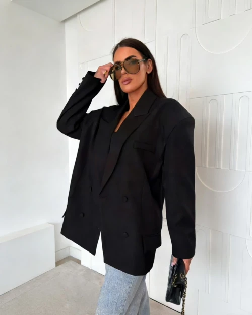 Oversized σακάκι διπλόκουμπο