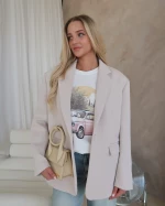 Oversized σακάκι με μονό κουμπί
