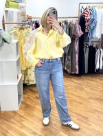 ΠΑΝΤΕΛΟΝΙ JEANS MOM FIT ΜΠΛΕ