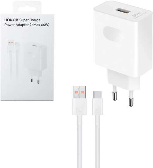 TRAVEL HONOR HN-200330E00 SUPER CHARGE USB-A 5V/2A 10V/4A 11V/6A 66W +USB ΣΕ TYPE C 6A WHITE PACKING OR
