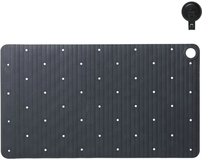 Ribb Αντιολισθητικό Πατάκι 40x70cm Anthracite with Black Hook Sealskin  800624