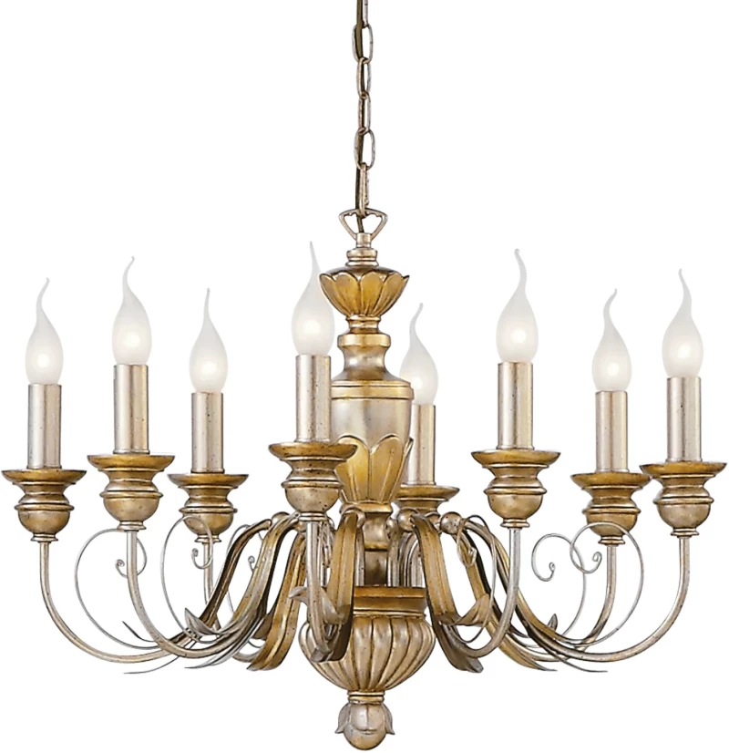 Κρεμαστό Φωτιστικό FIRENZE SP8 Χρυσό Ideal Lux 020839
