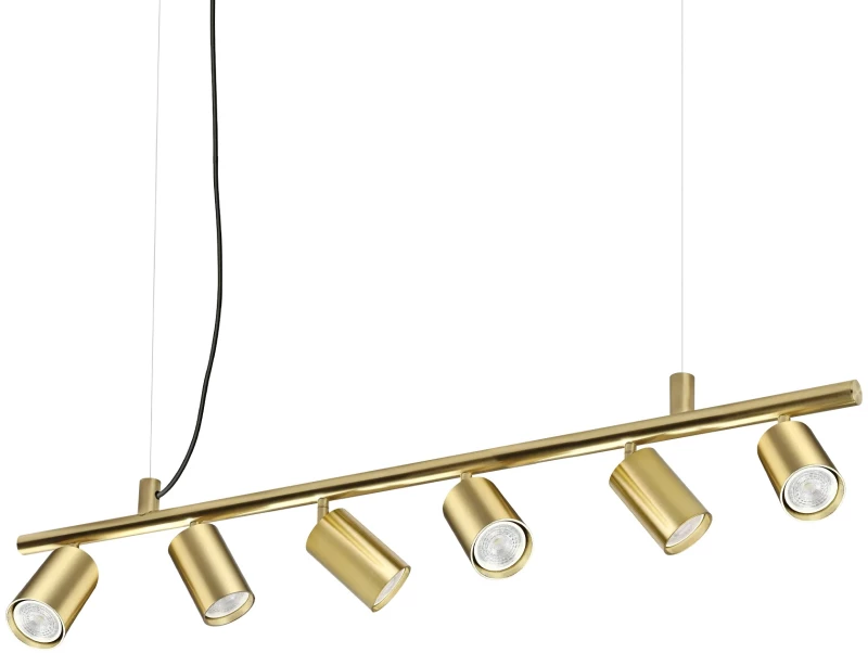 Κρεμαστό Φωτιστικό DYNAMITE SP6 ROUND Ορείχαλκος Ideal Lux 244648