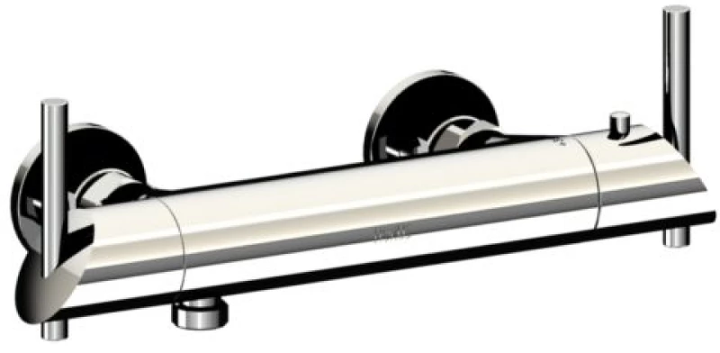Horus Minoé Contemporary Collection - Exposed Thermostatic Wall Bathshower Mixer - Satin Brass 49.596-LS