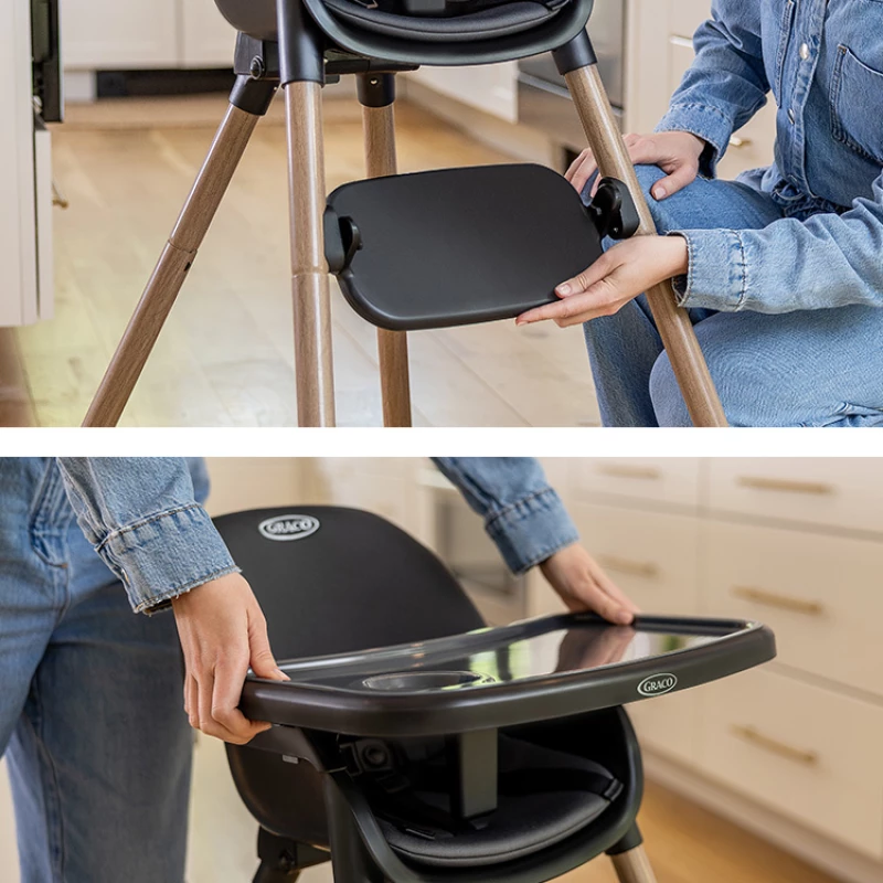 Graco Καρέκλα Φαγητού 3in1 Presti™ Steeple Gray
