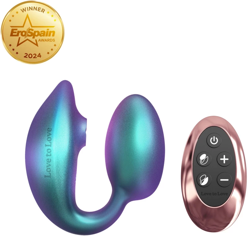 Love To Love Wonderlover - Iridescent Turquoise Couple Vibrator