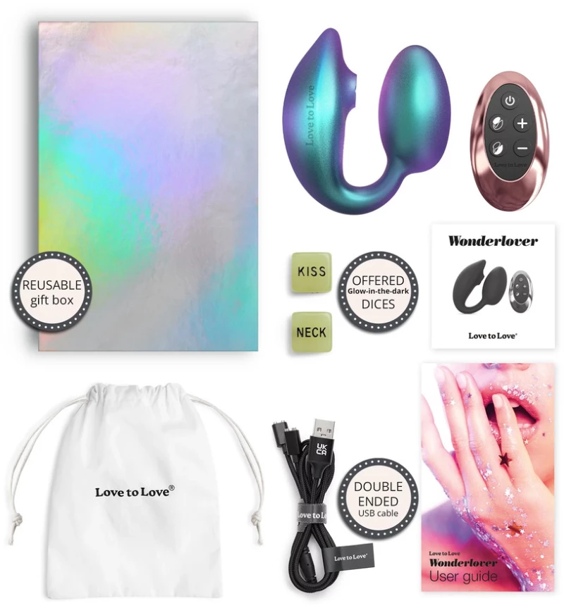 Love To Love Wonderlover - Iridescent Turquoise Couple Vibrator