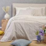 Σεντόνια Coral (Σετ 4τμχ) Light Grey Melinen King Size 260x270cm 100% Βαμβάκι